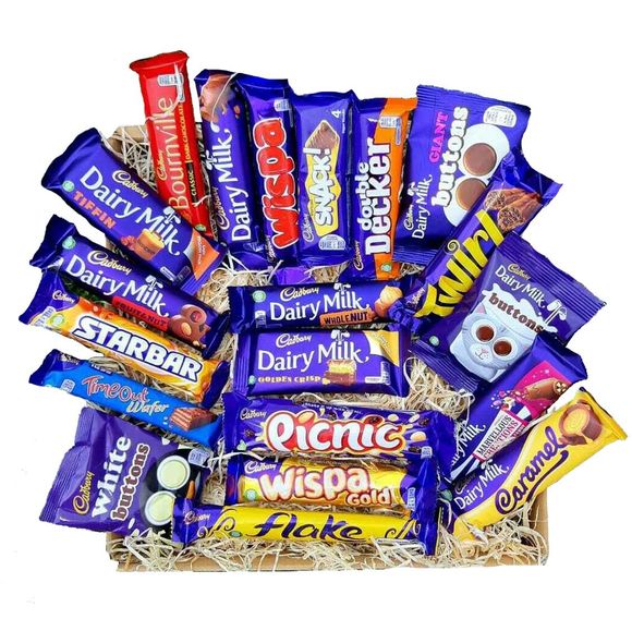 Selection of chocolate bars available for nationwide delivery